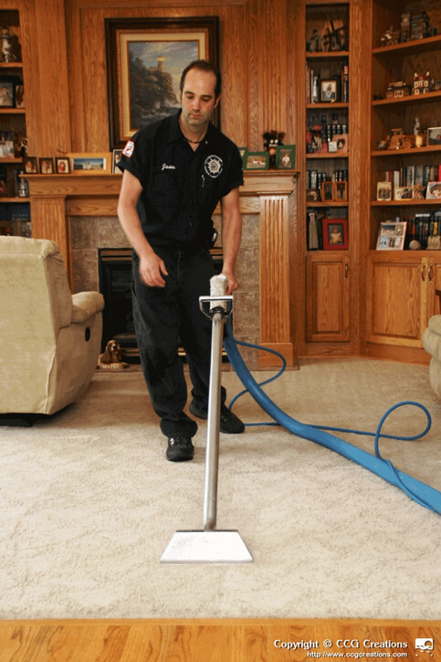 Cleaning carpets with Green Clean of MN